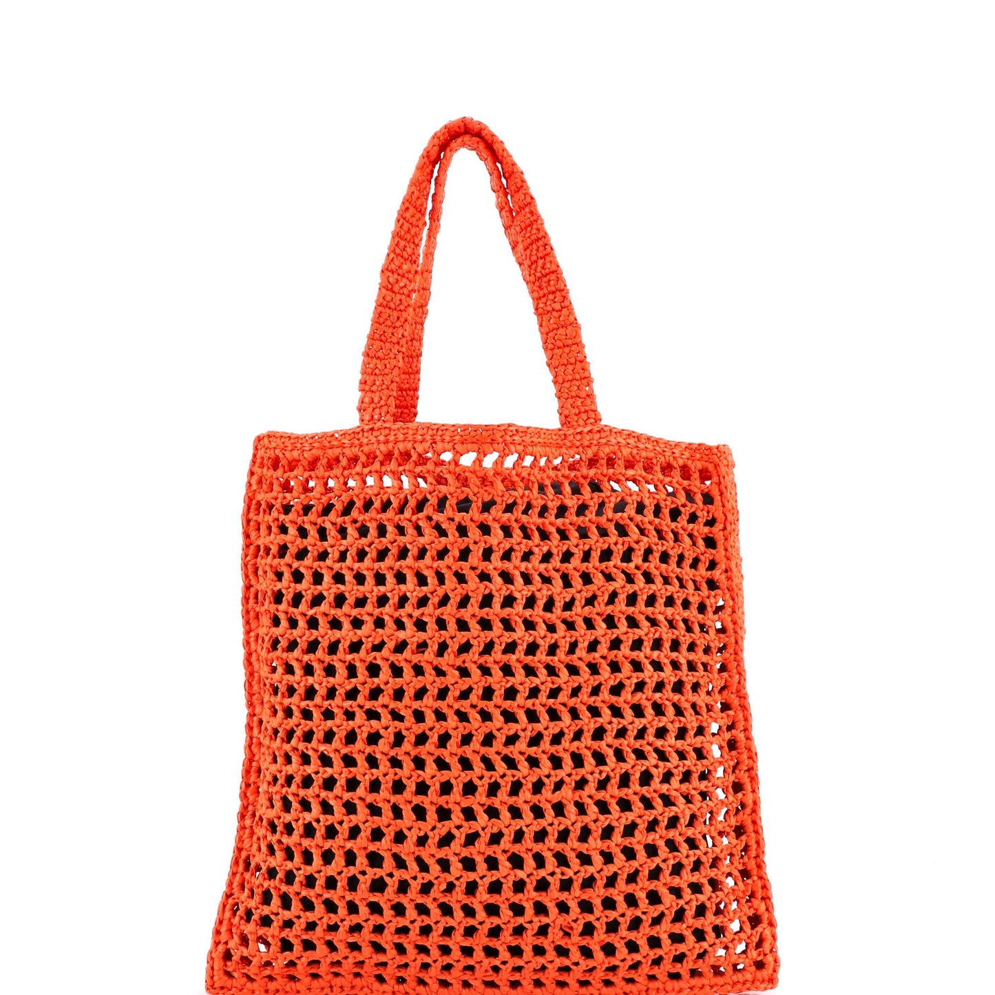 Triangle Logo Open Tote Raffia