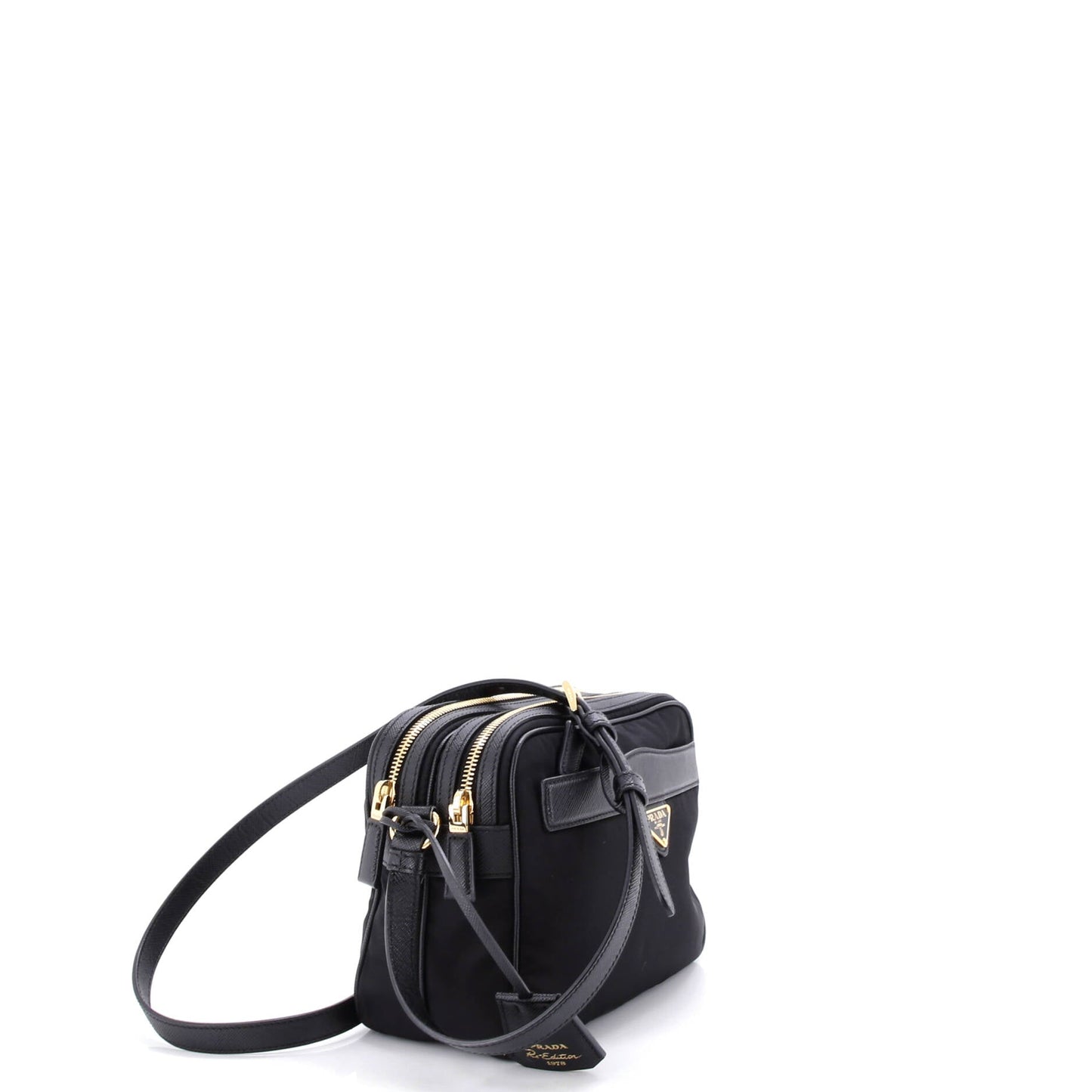 Re-Edition 1978 Front Pocket Shoulder Re-Nylon with Saffiano Leather Mini