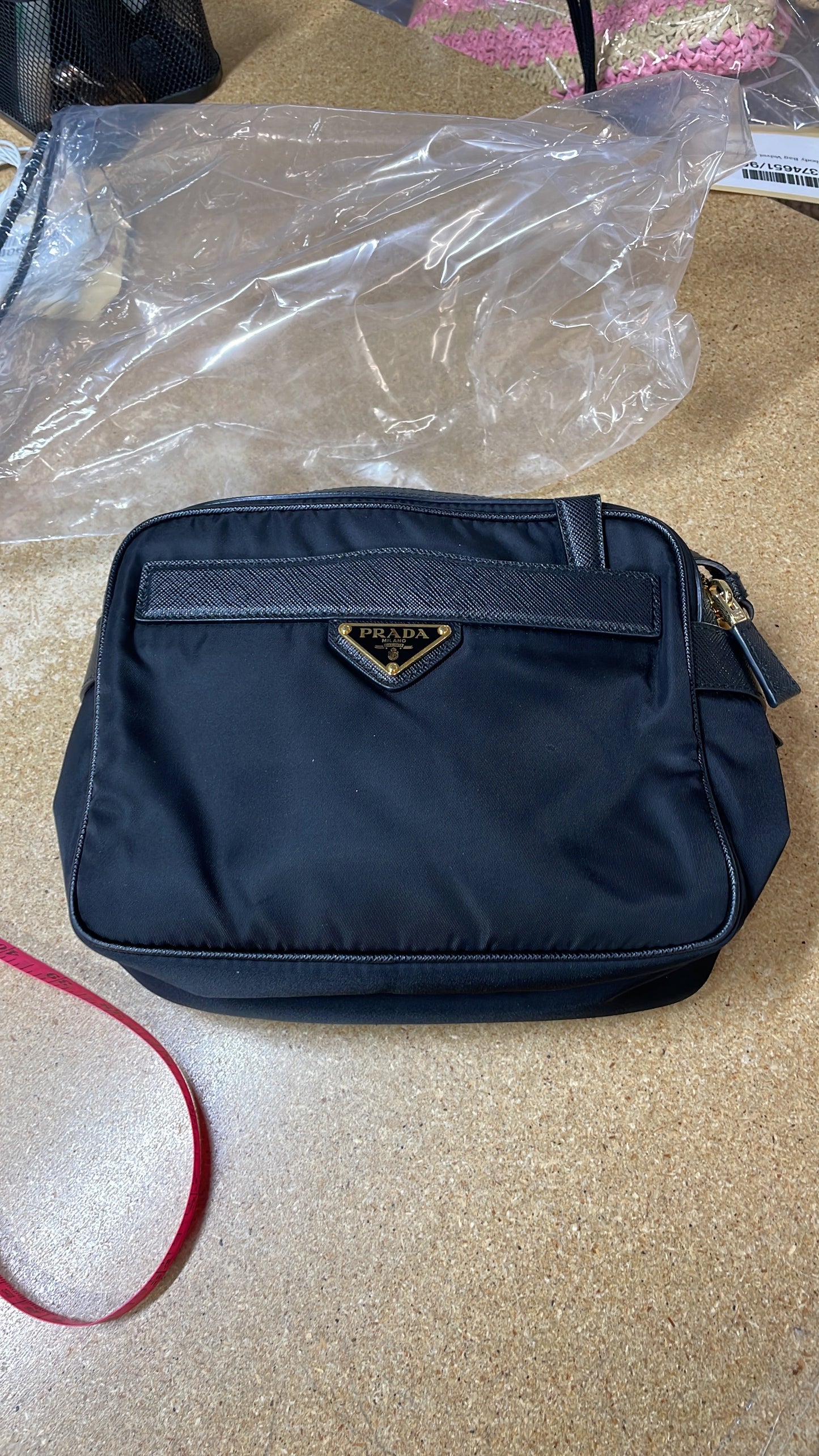 Re-Edition 1978 Front Pocket Shoulder Re-Nylon with Saffiano Leather Mini