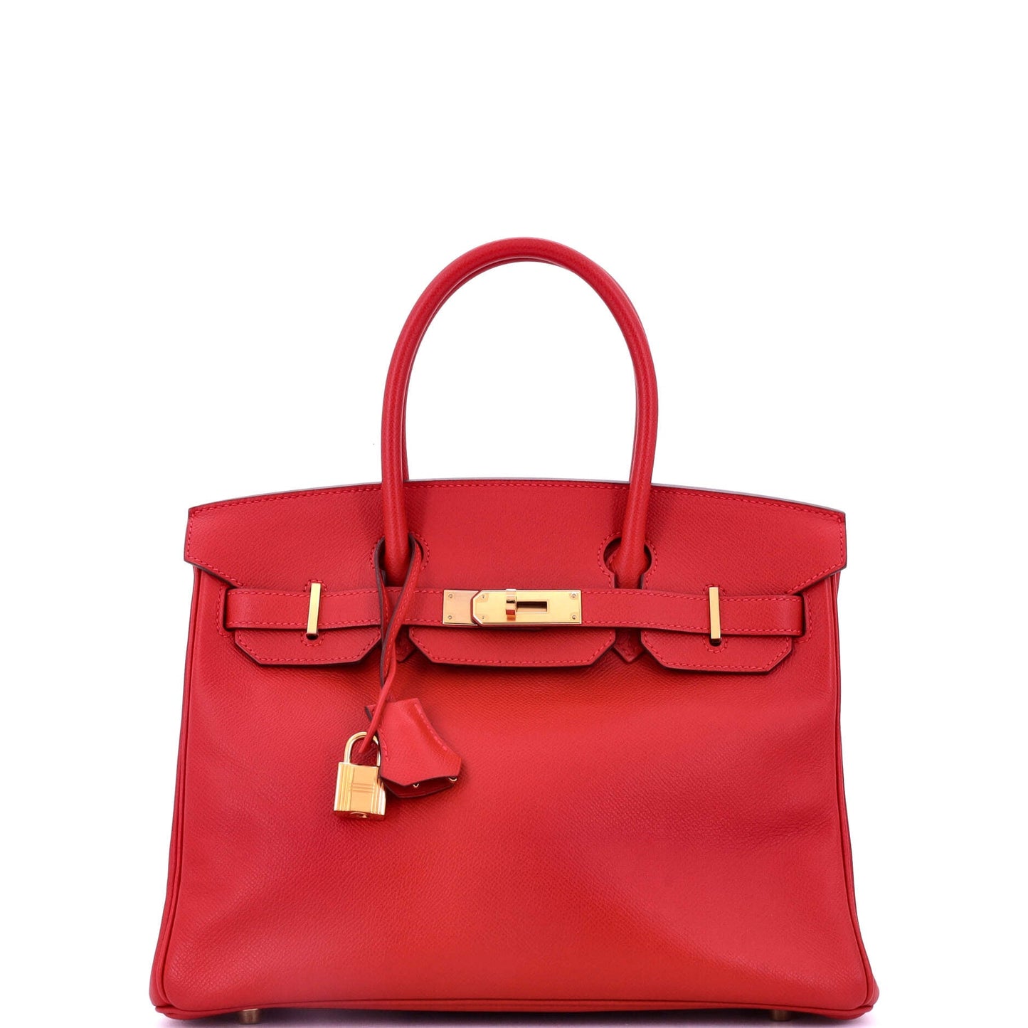 Birkin Handbag Rouge Vif Epsom with Gold Hardware 30