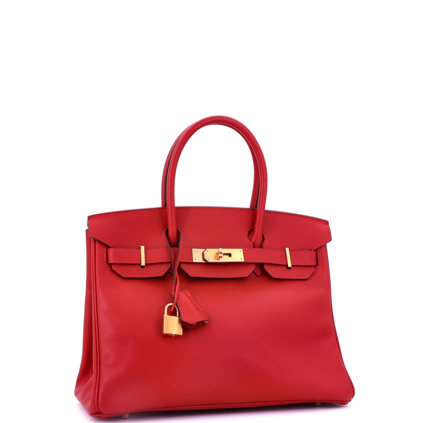 Birkin Handbag Rouge Vif Epsom with Gold Hardware 30