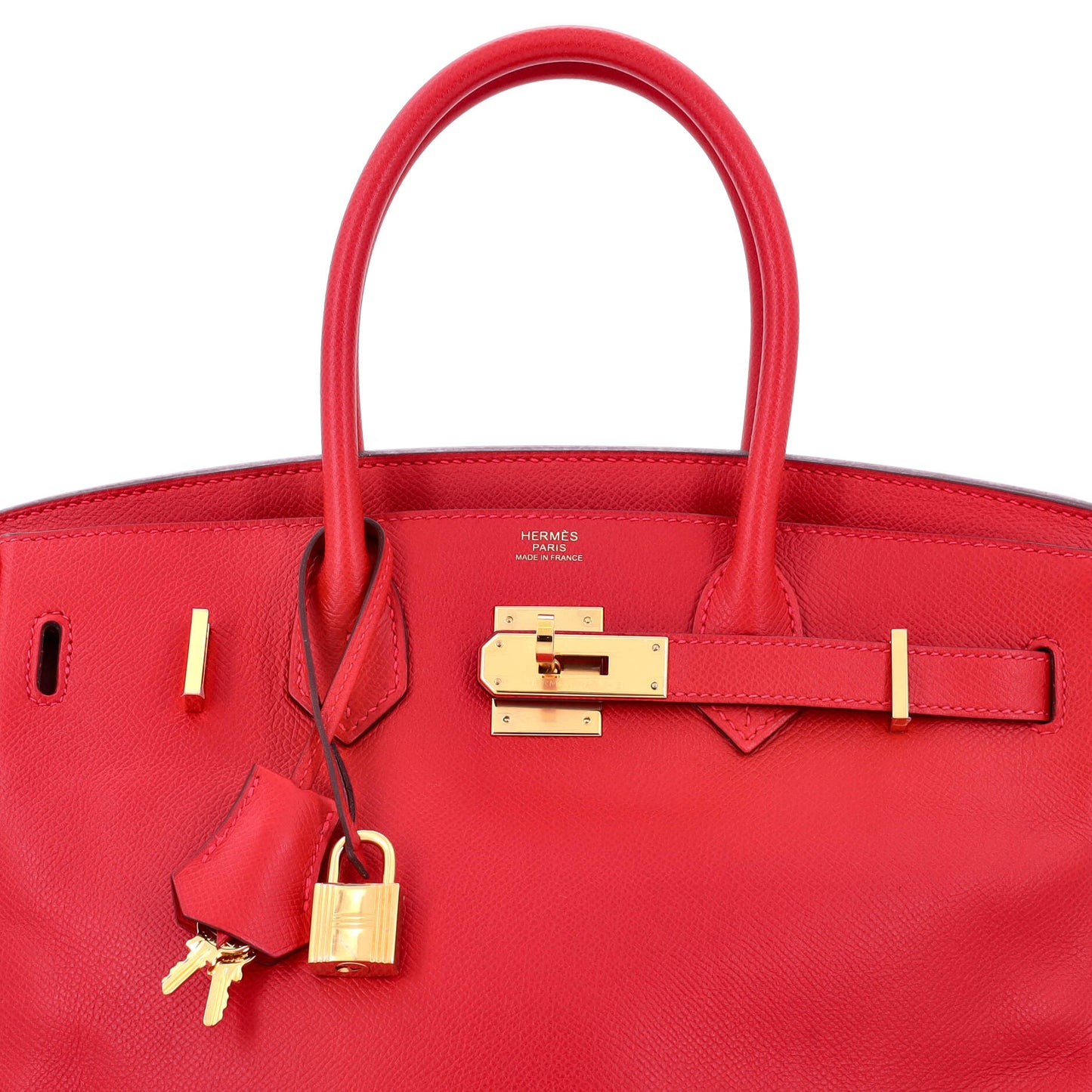 Birkin Handbag Rouge Vif Epsom with Gold Hardware 30