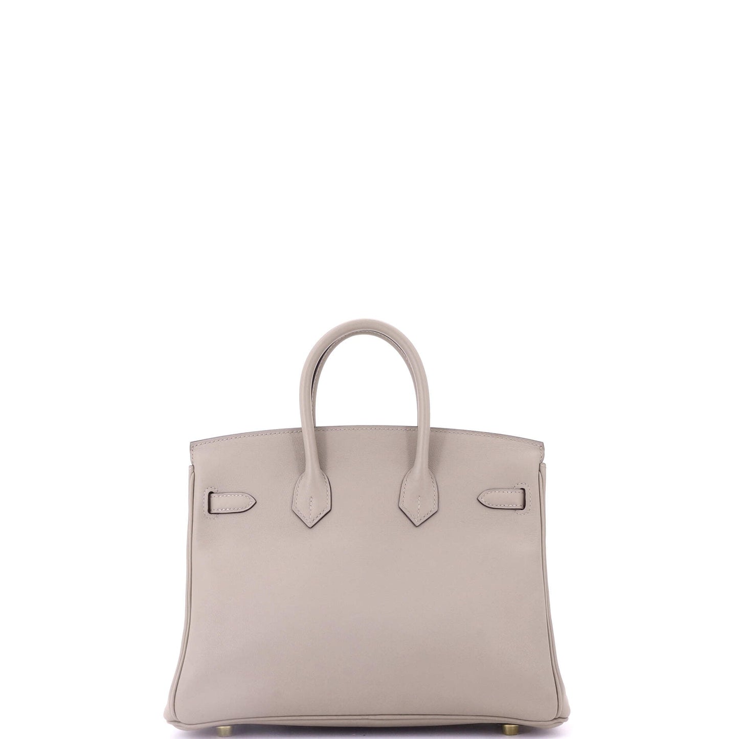 Birkin Handbag Grey Swift with Gold Hardware 25