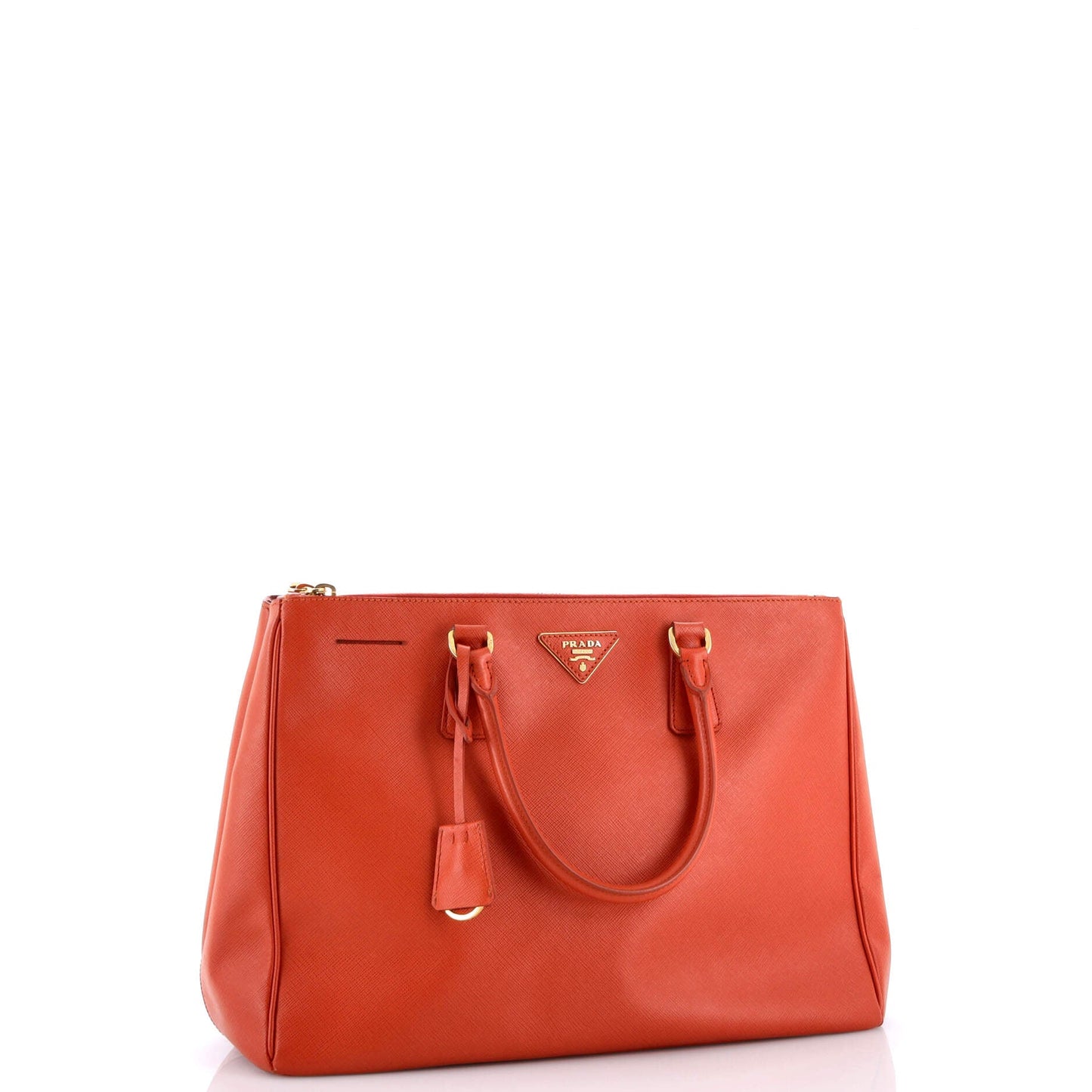 Double Zip Lux Tote Saffiano Leather Large