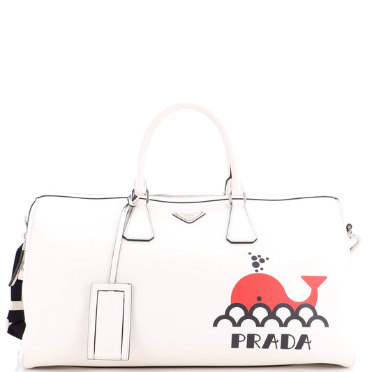 Convertible Weekend Duffle Bag Saffiano Leather Large