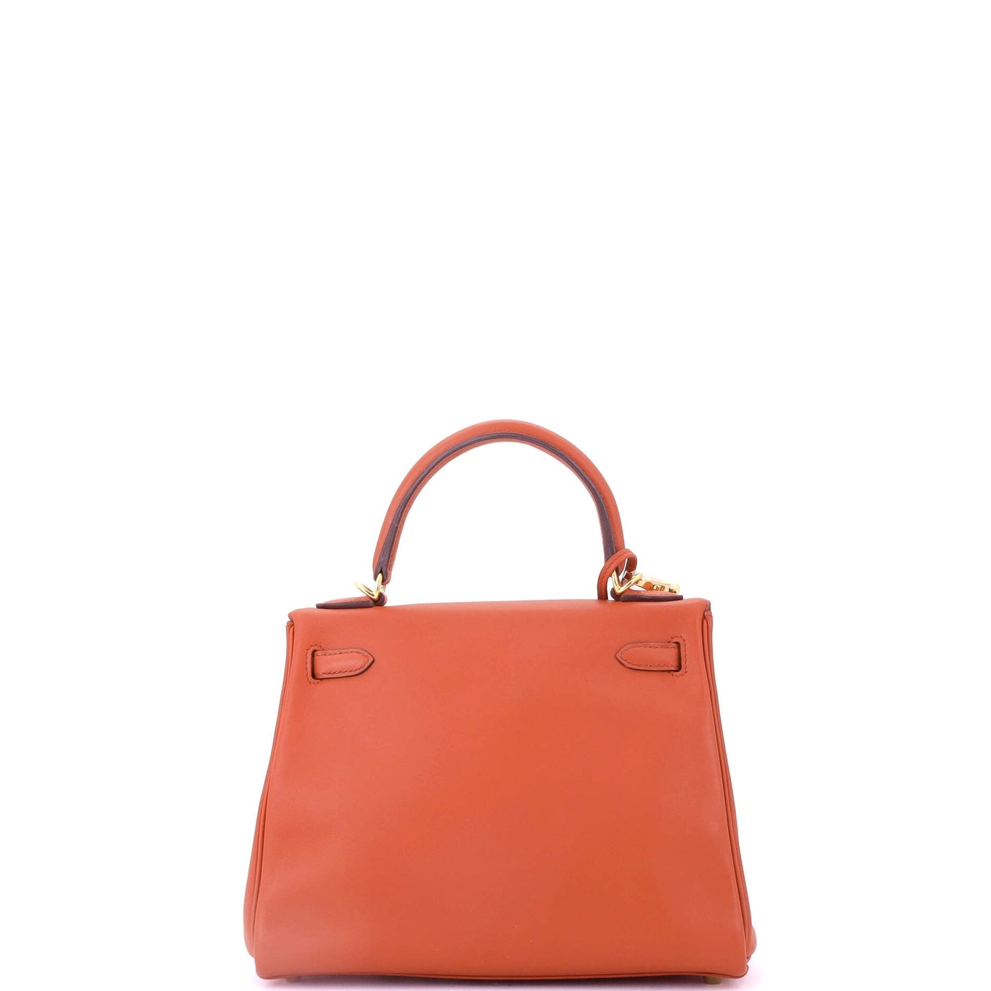 Kelly Handbag Terre Battue Swift with Gold Hardware 25