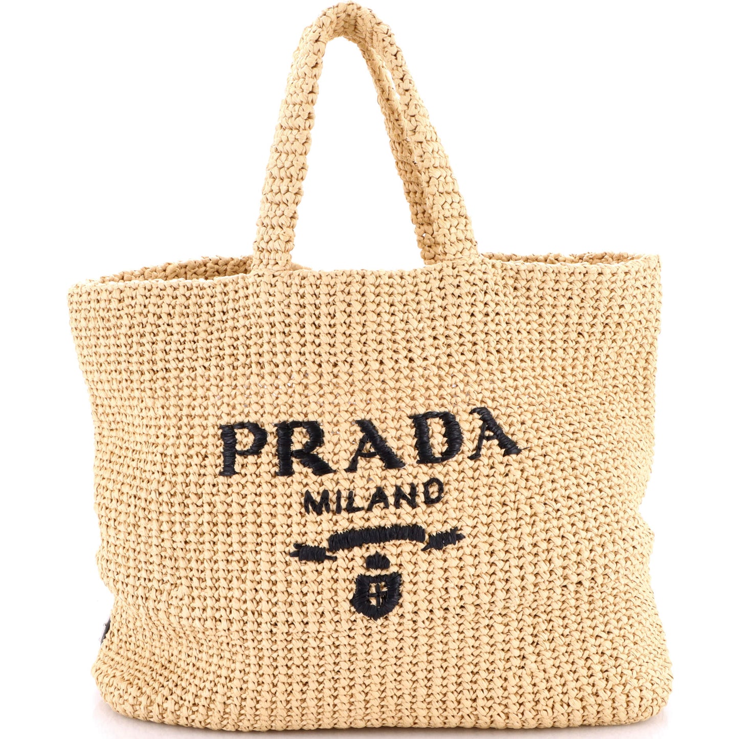 Logo Tote Raffia Large