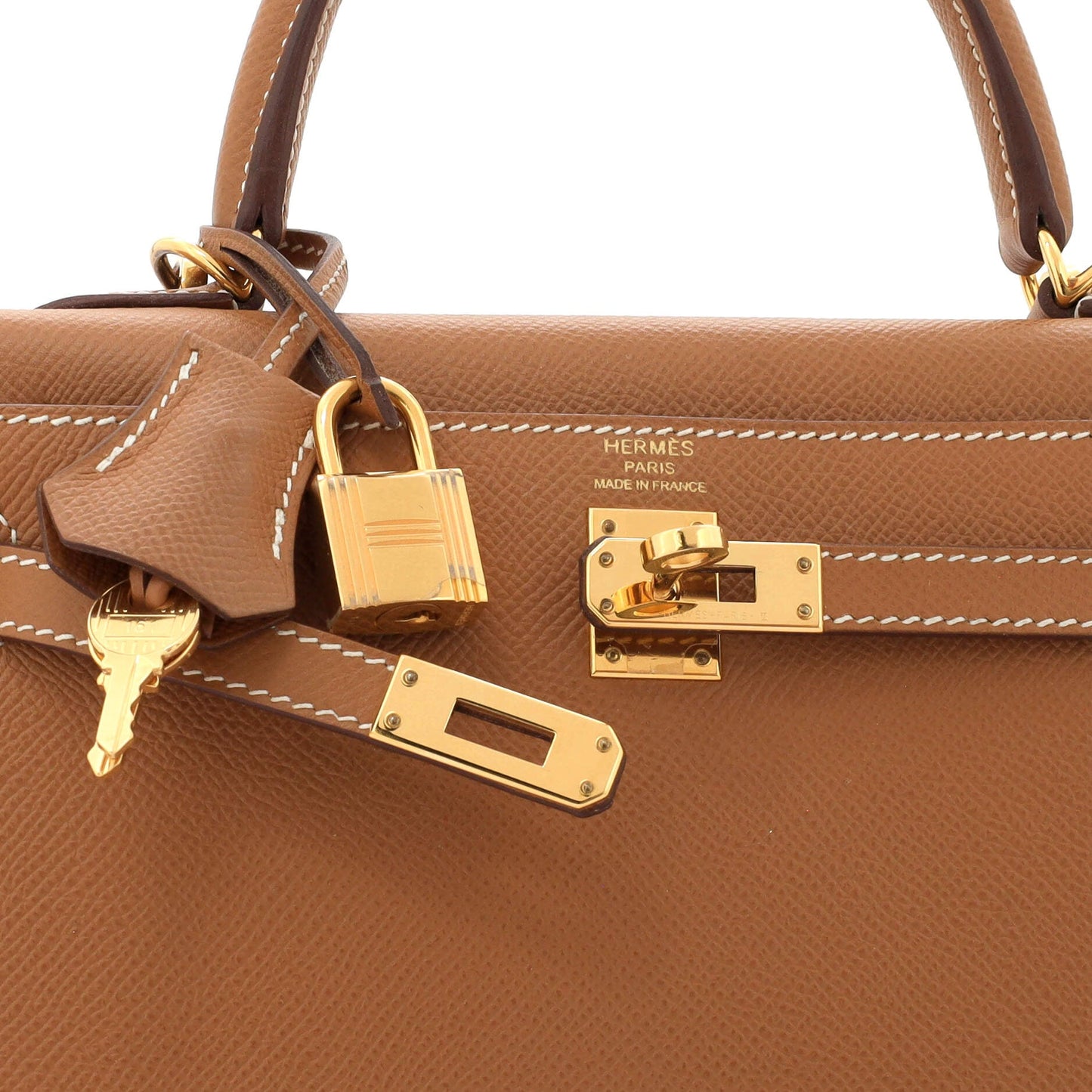 Kelly Handbag Gold Epsom with Gold Hardware 25