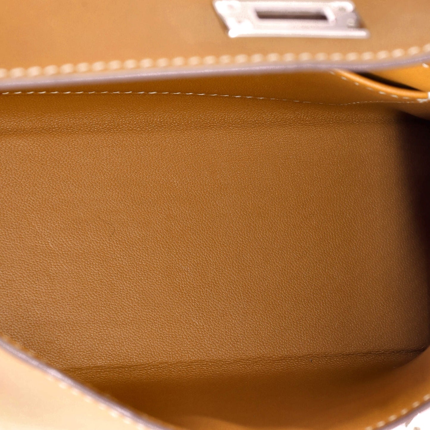 Kelly Mini II Bag Natural Sable Veau Butler with Palladium Hardware 20