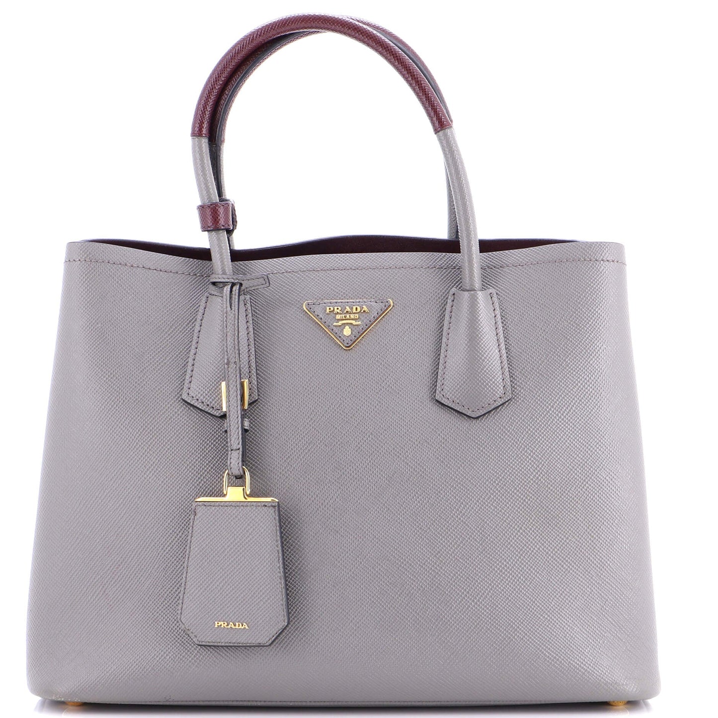 Cuir Double Tote Saffiano Leather Medium