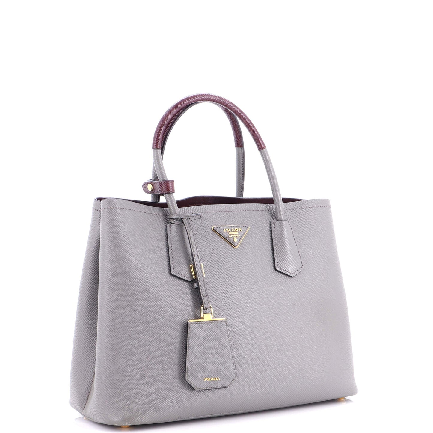 Cuir Double Tote Saffiano Leather Medium