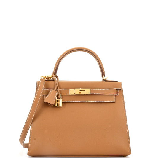 Kelly Handbag Gold Epsom with Gold Hardware 28