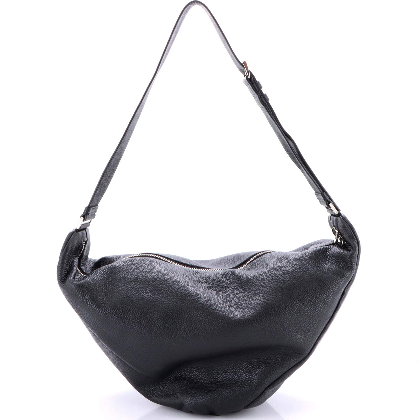 Triangle Logo Zip Messenger Leather Large