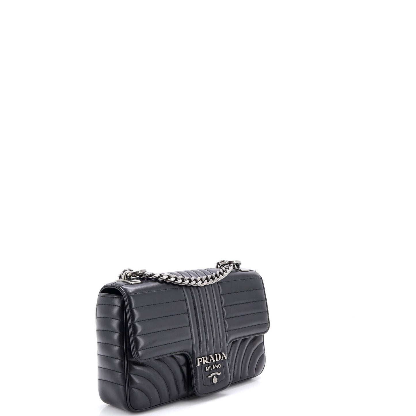 Chain Flap Shoulder Bag Diagramme Quilted Leather Medium