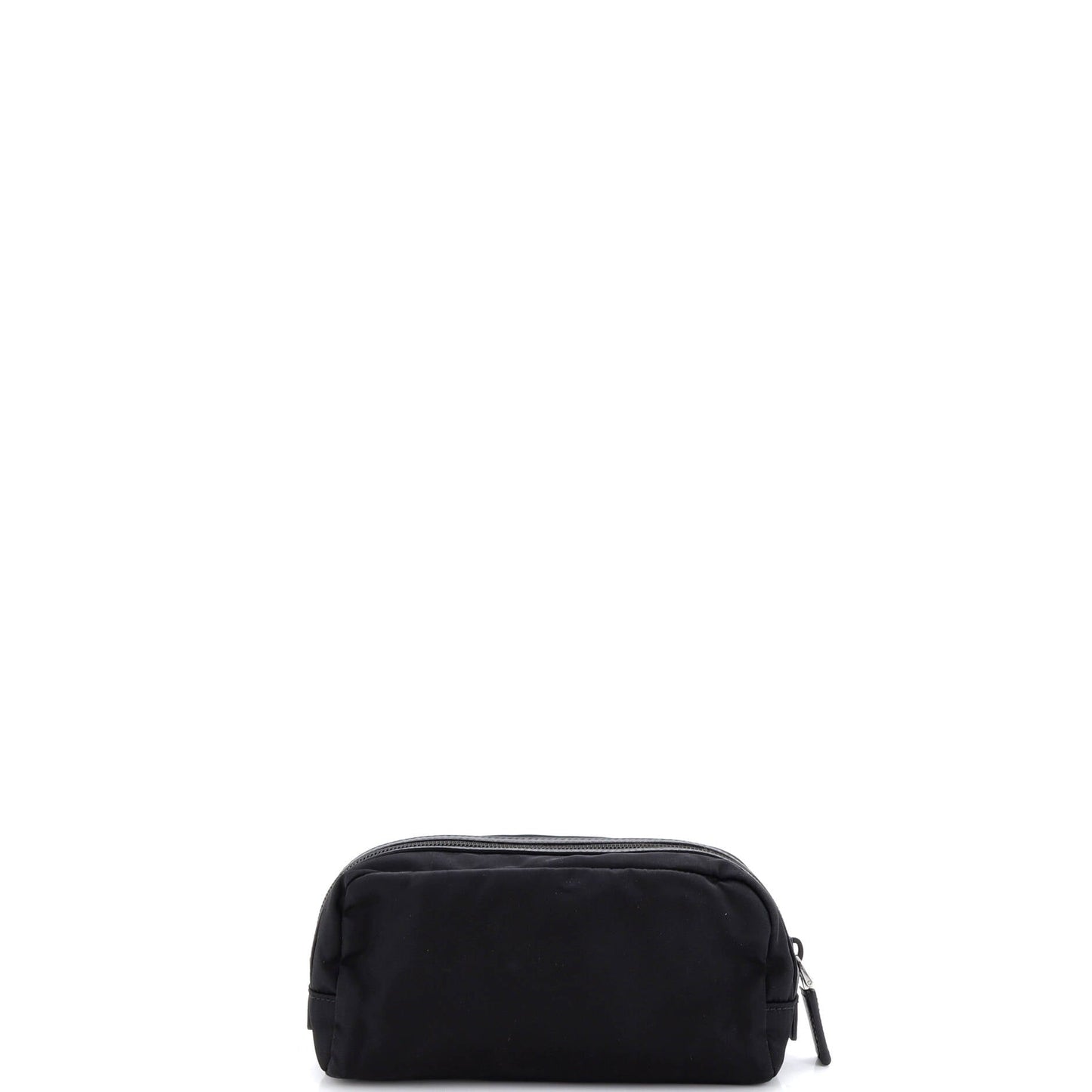 Zip Travel Pouch Re-Nylon with Saffiano Leather