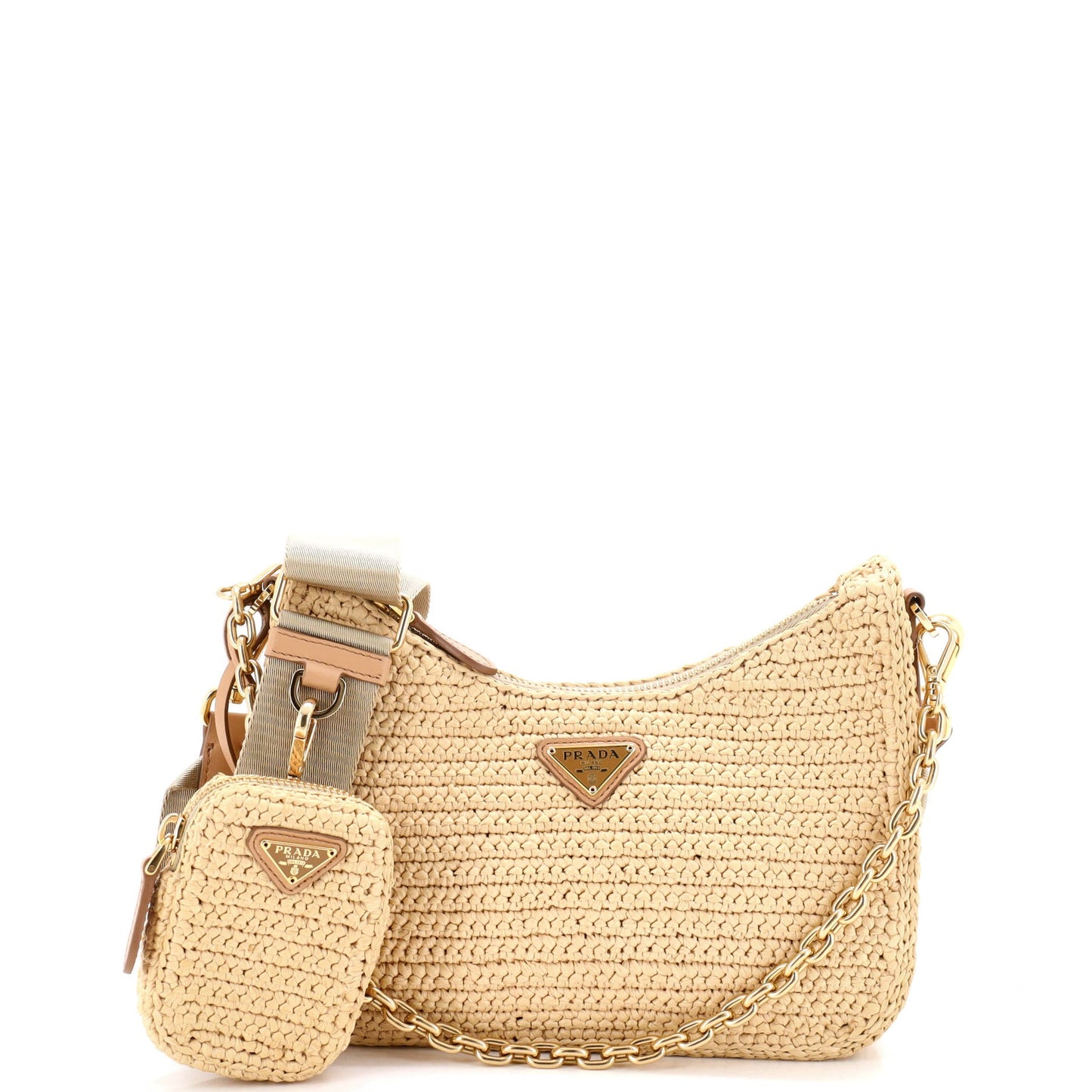 Re-Edition 2005 Shoulder Bag Raffia Small