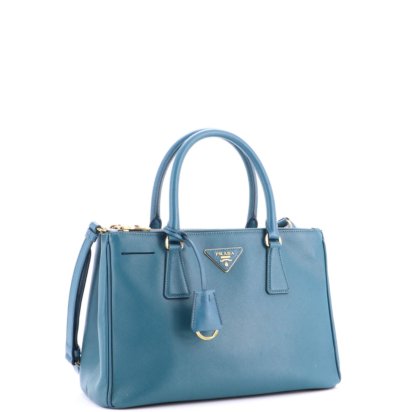 Double Zip Lux Tote Saffiano Leather Small