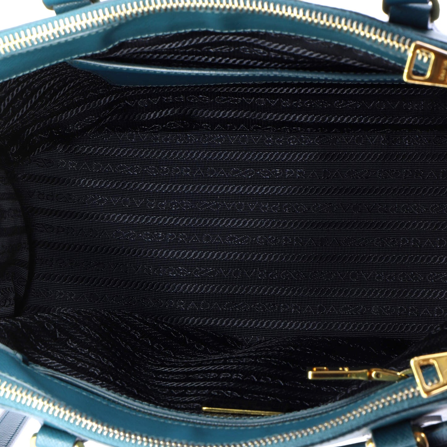 Double Zip Lux Tote Saffiano Leather Small