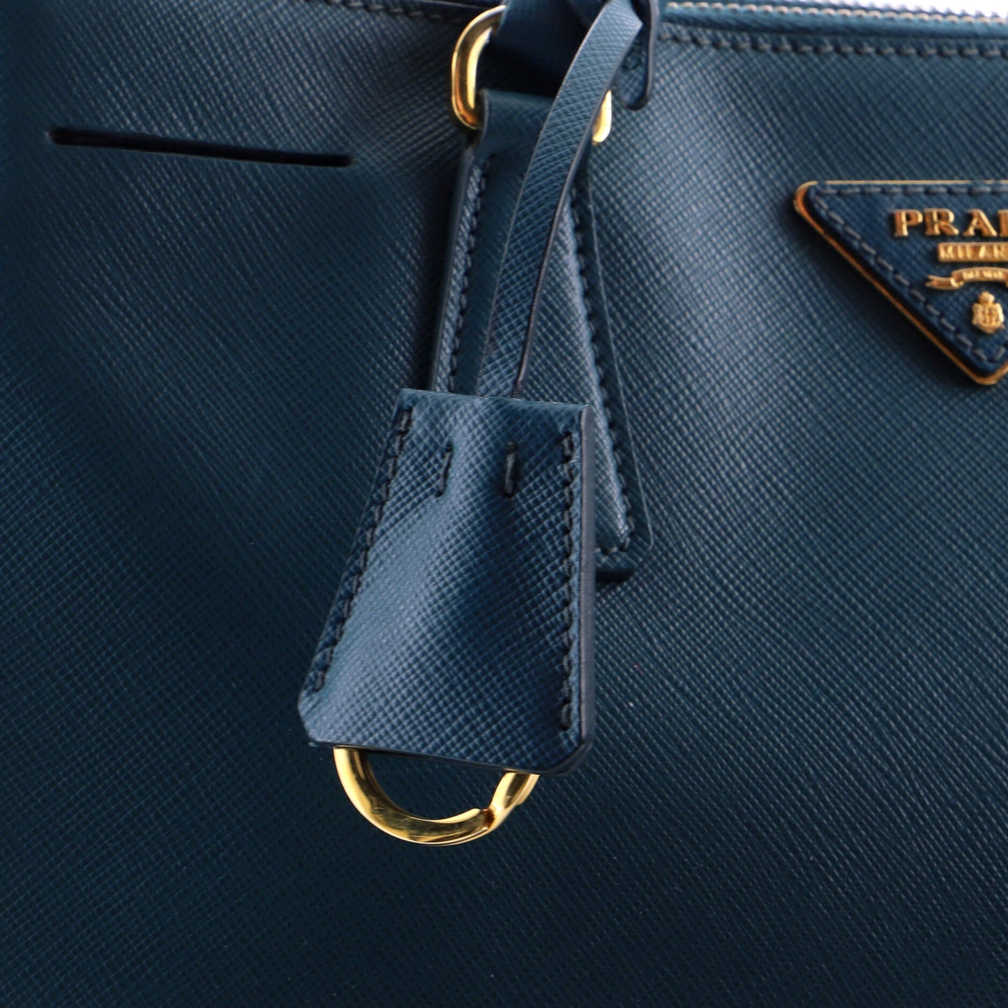 Double Zip Lux Tote Saffiano Leather Small