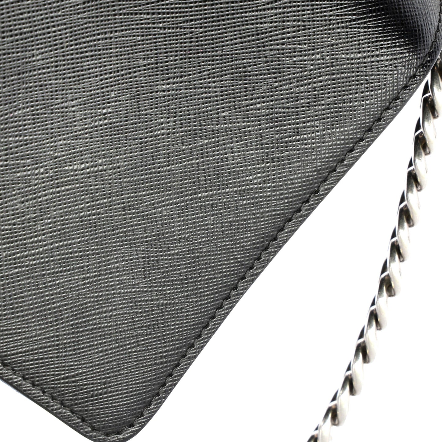 Chain Flap Crossbody Bag Tessuto and Saffiano Leather Medium