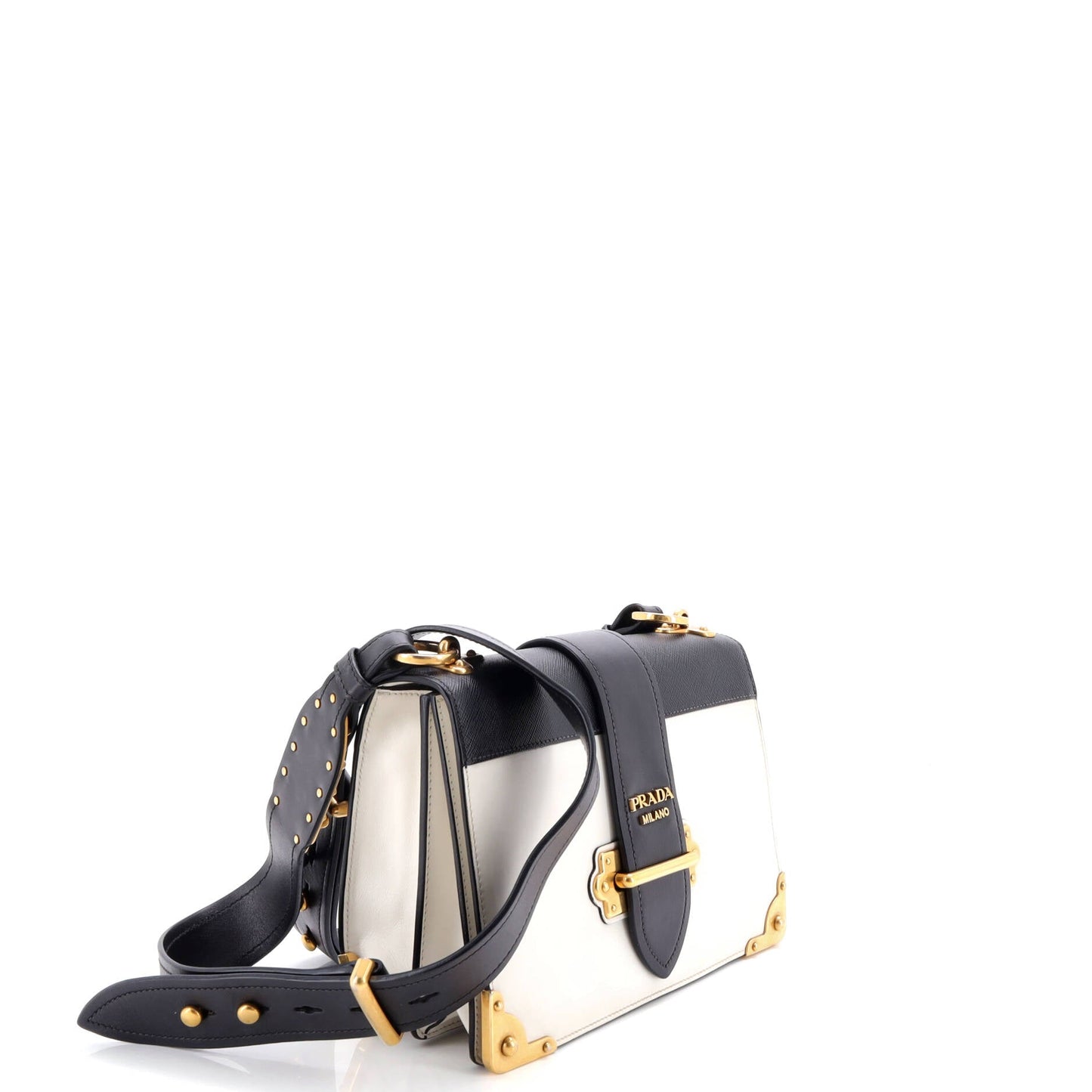 Cahier Crossbody Bag Leather and Saffiano Leather Large