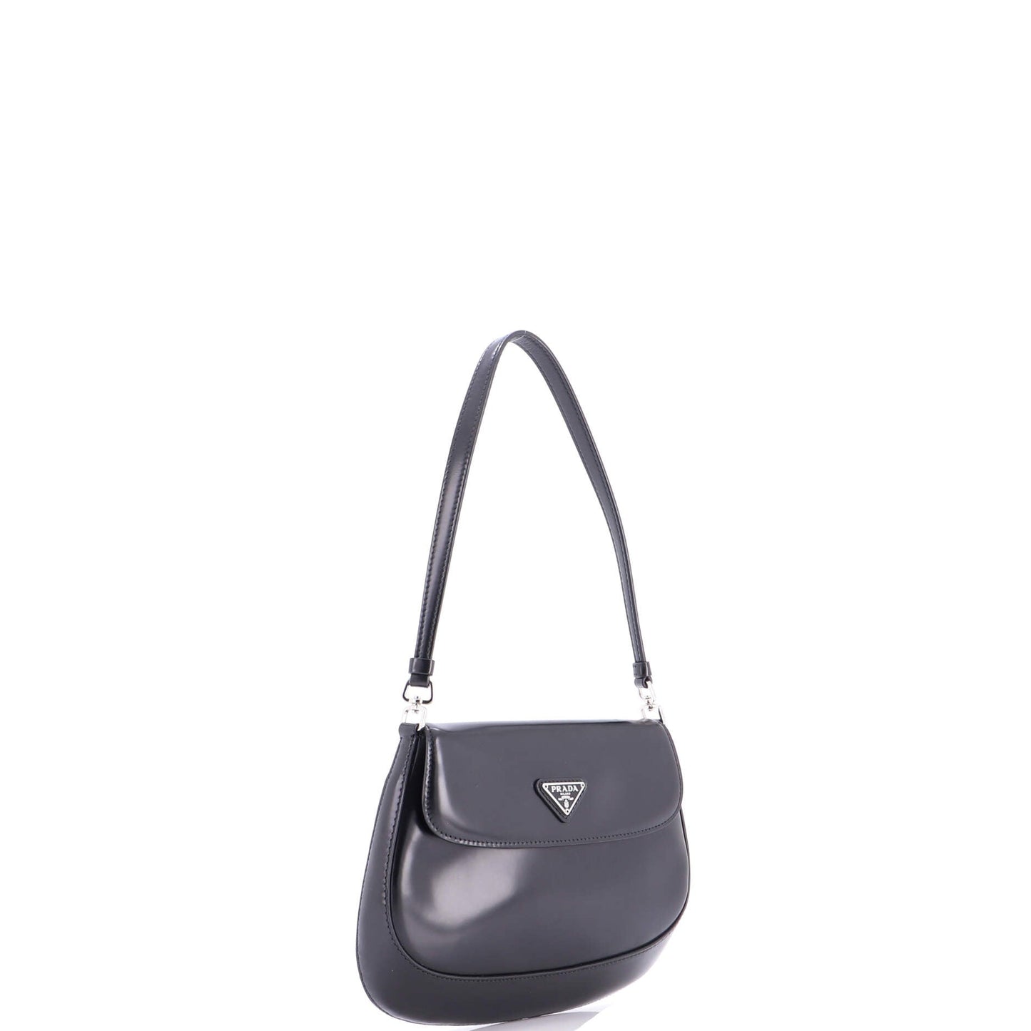 Cleo Flap Shoulder Bag Spazzolato Leather Small