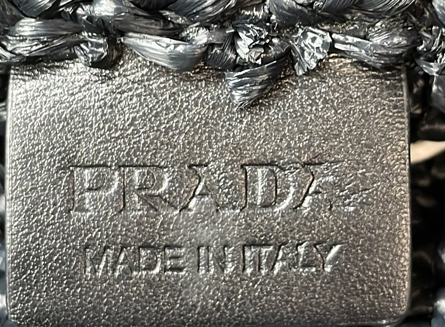 Logo Tote Raffia Small