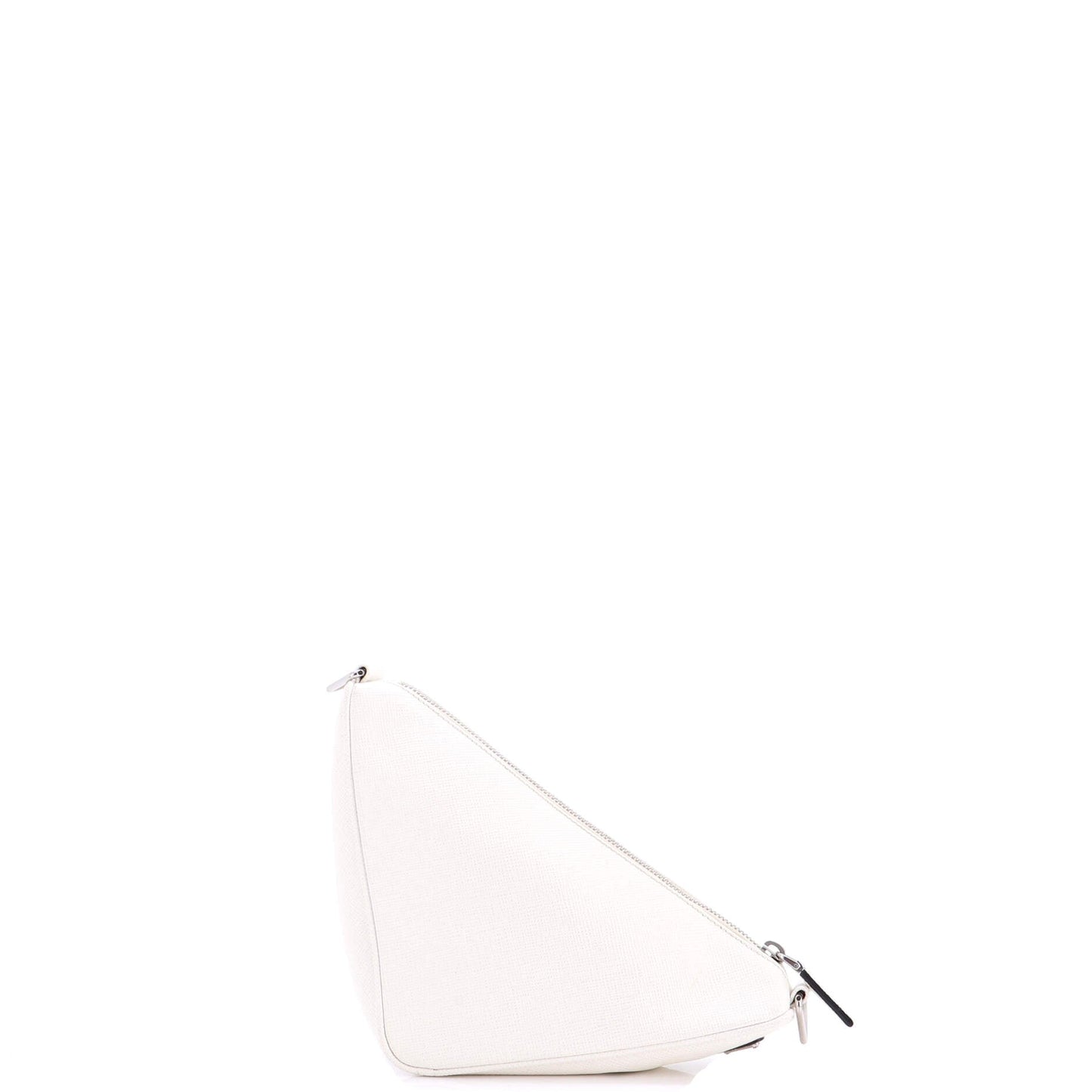 Triangle Logo Zip Crossbody Bag Saffiano Leather Small