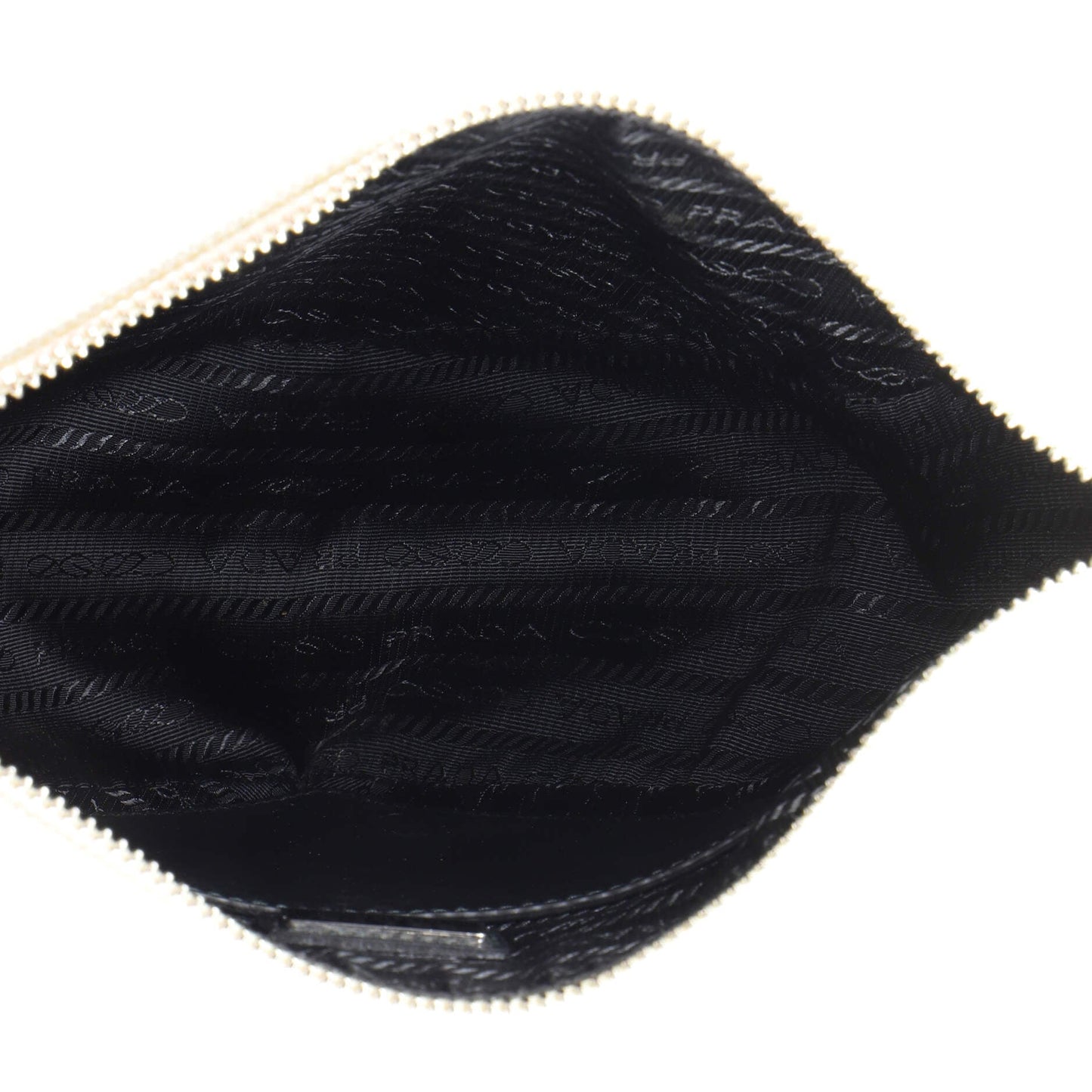 Triangle Logo Zip Crossbody Bag Saffiano Leather Small