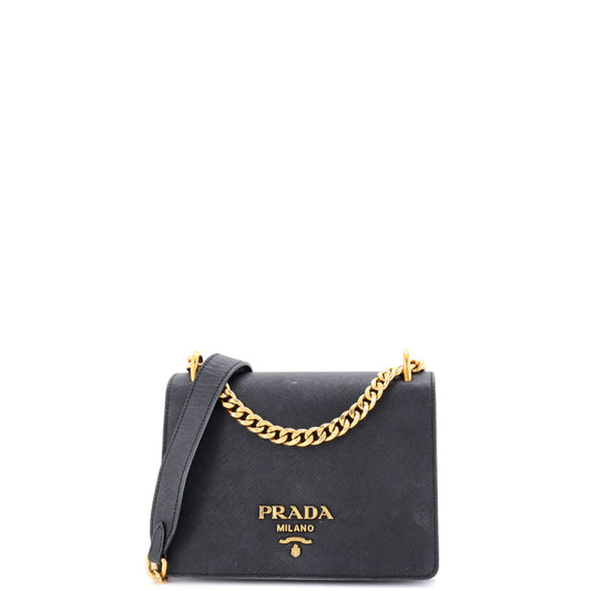 Chain Flap Bag Saffiano Leather Small