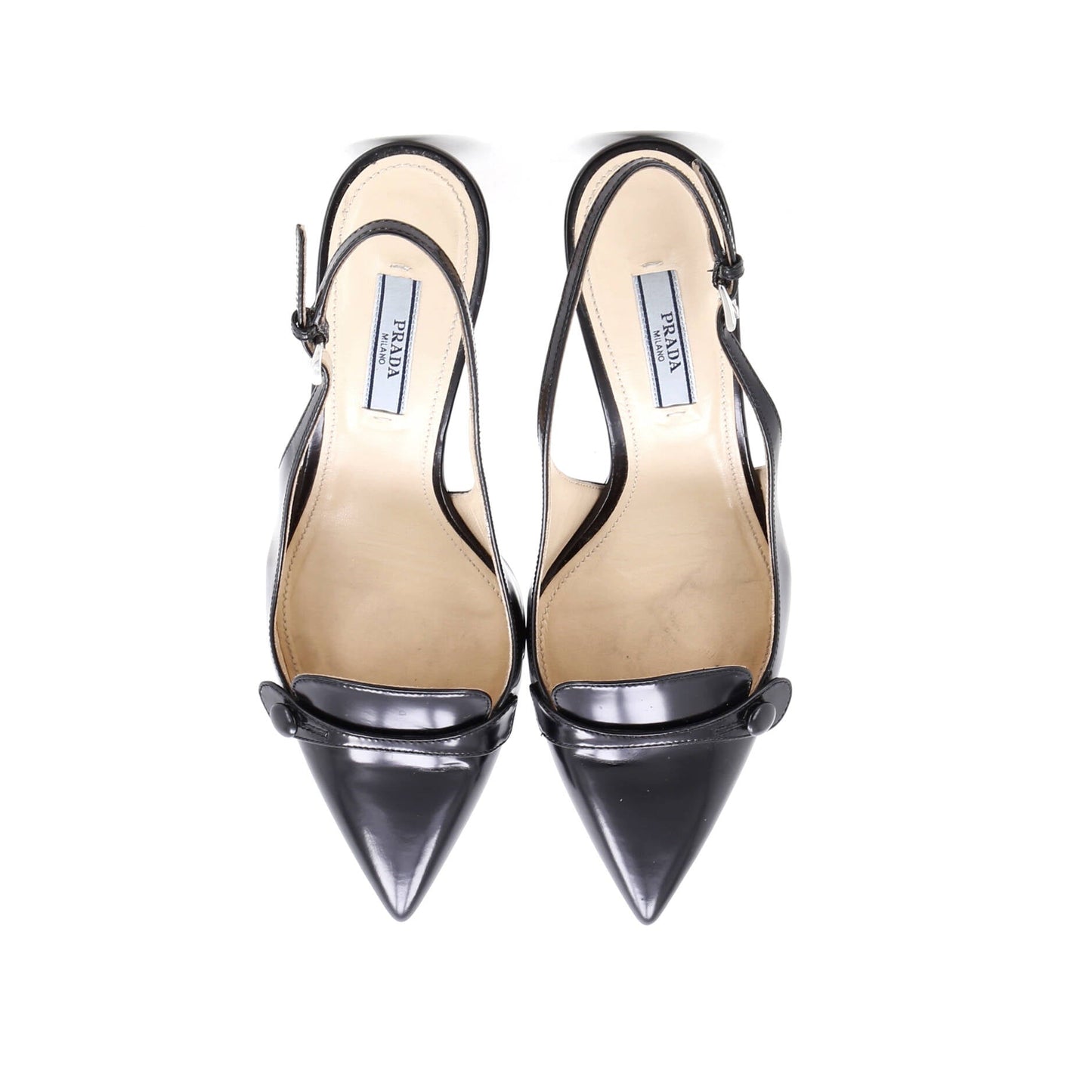 Women's Pointed Toe Slingback Pumps Spazzolato Leather