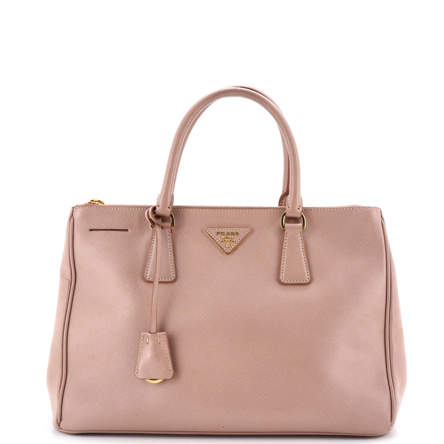 Double Zip Lux Tote Saffiano Leather Medium