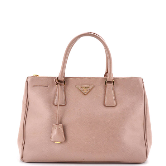 Double Zip Lux Tote Saffiano Leather Medium