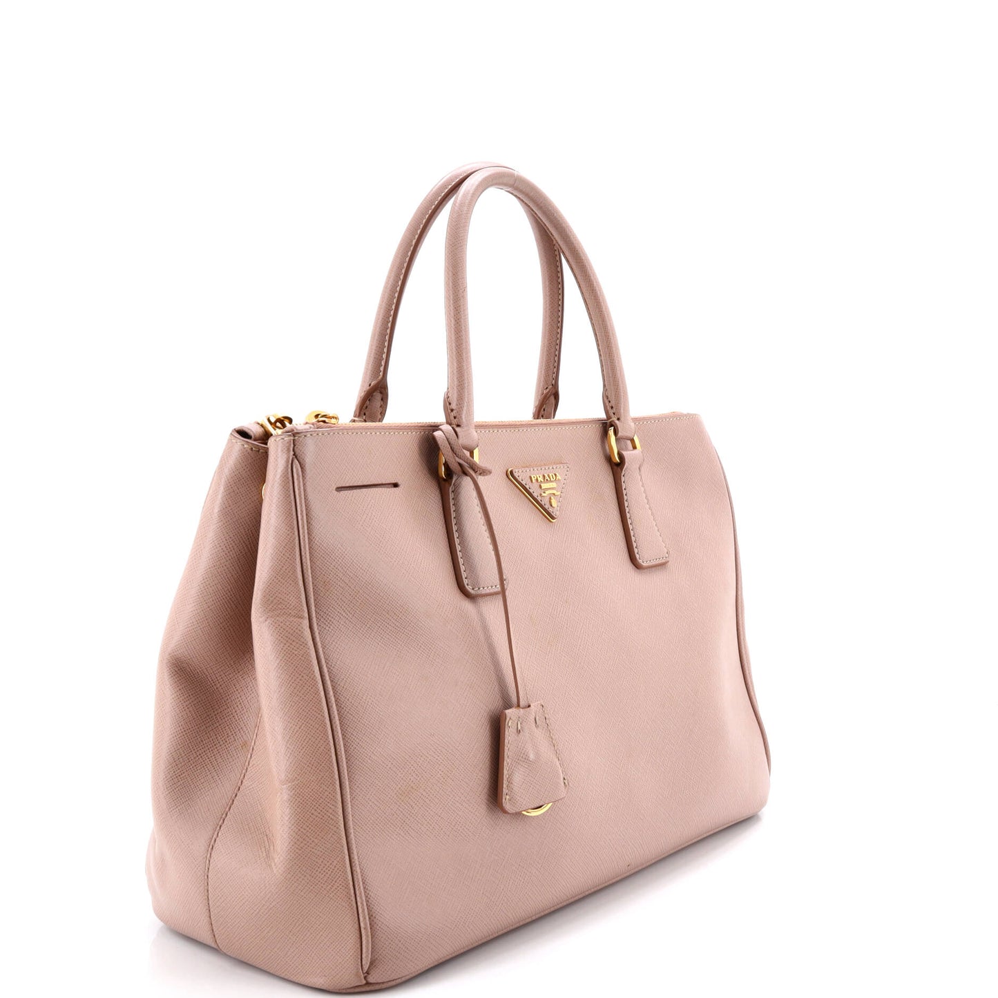 Double Zip Lux Tote Saffiano Leather Medium