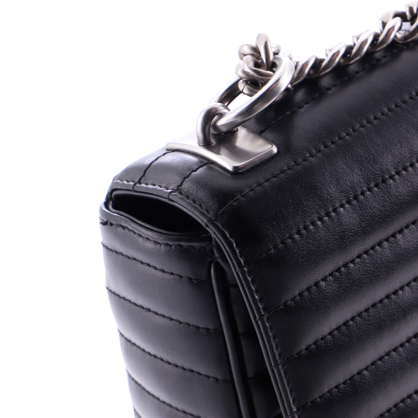 Chain Flap Shoulder Bag Diagramme Quilted Leather Medium