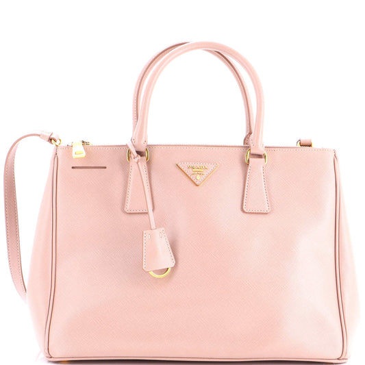 Double Zip Lux Tote Saffiano Leather Medium
