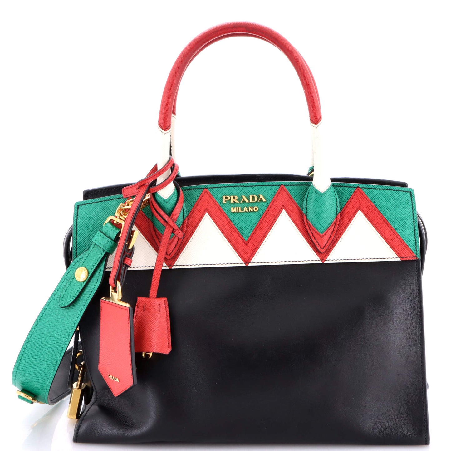 Esplanade Tote City Calf and Greca Saffiano Medium