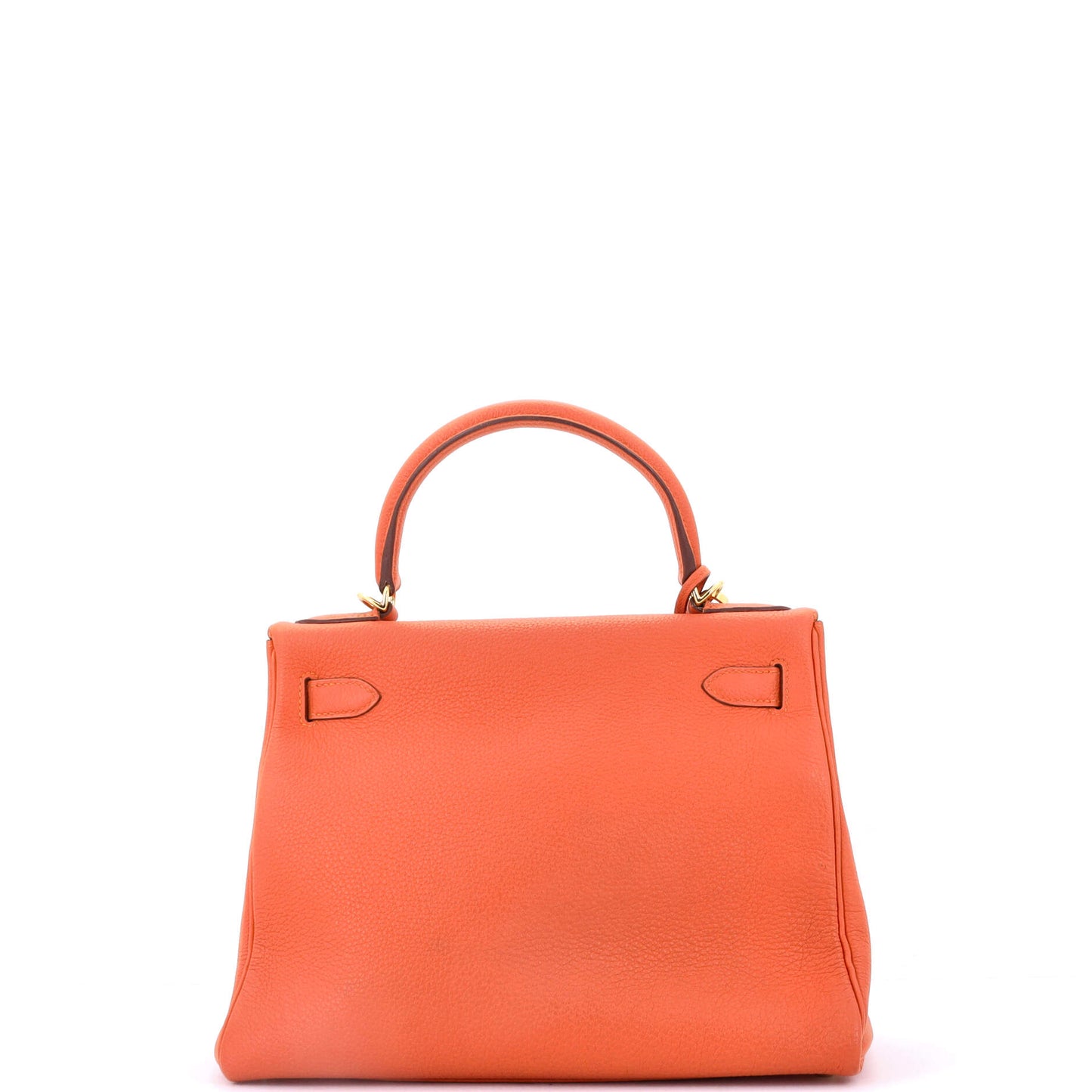 Kelly Handbag Feu Togo with Gold Hardware 28