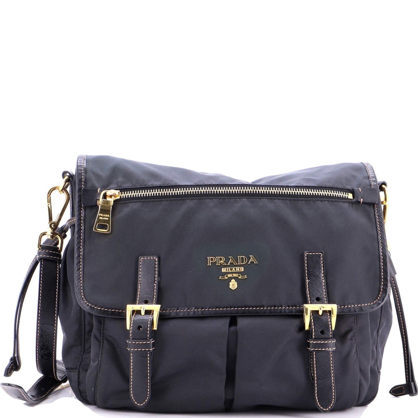 Double Buckle Flap Camera Bag Tessuto Medium
