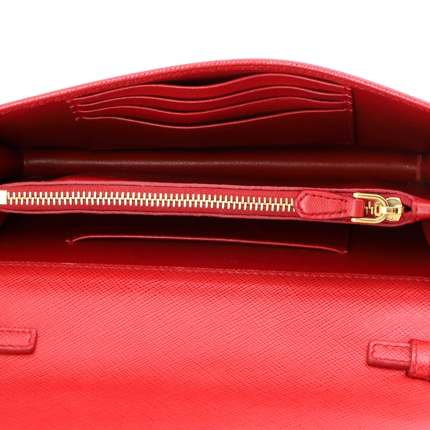 Chain Wallet Crossbody Saffiano Leather