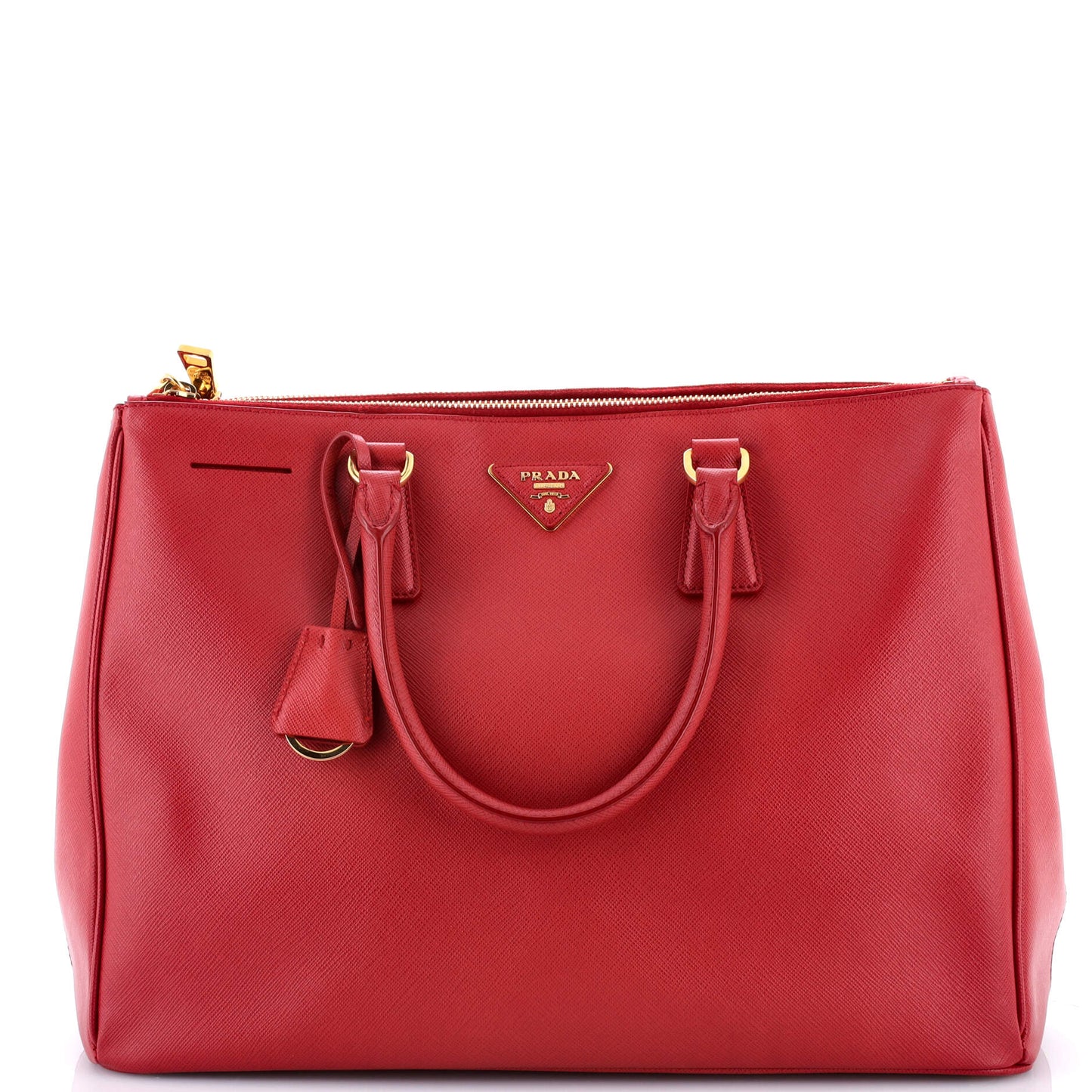 Double Zip Lux Tote Saffiano Leather Large