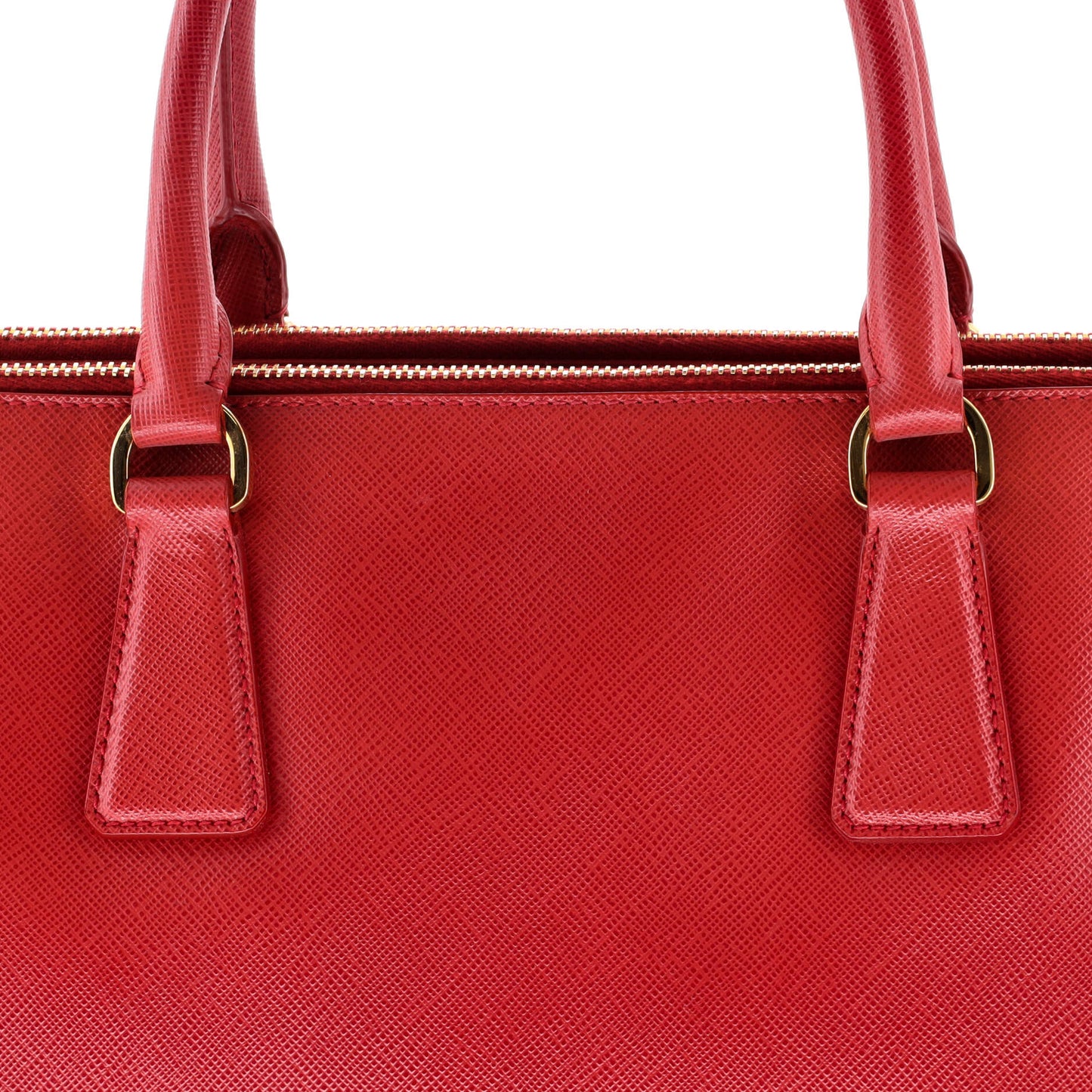 Double Zip Lux Tote Saffiano Leather Large