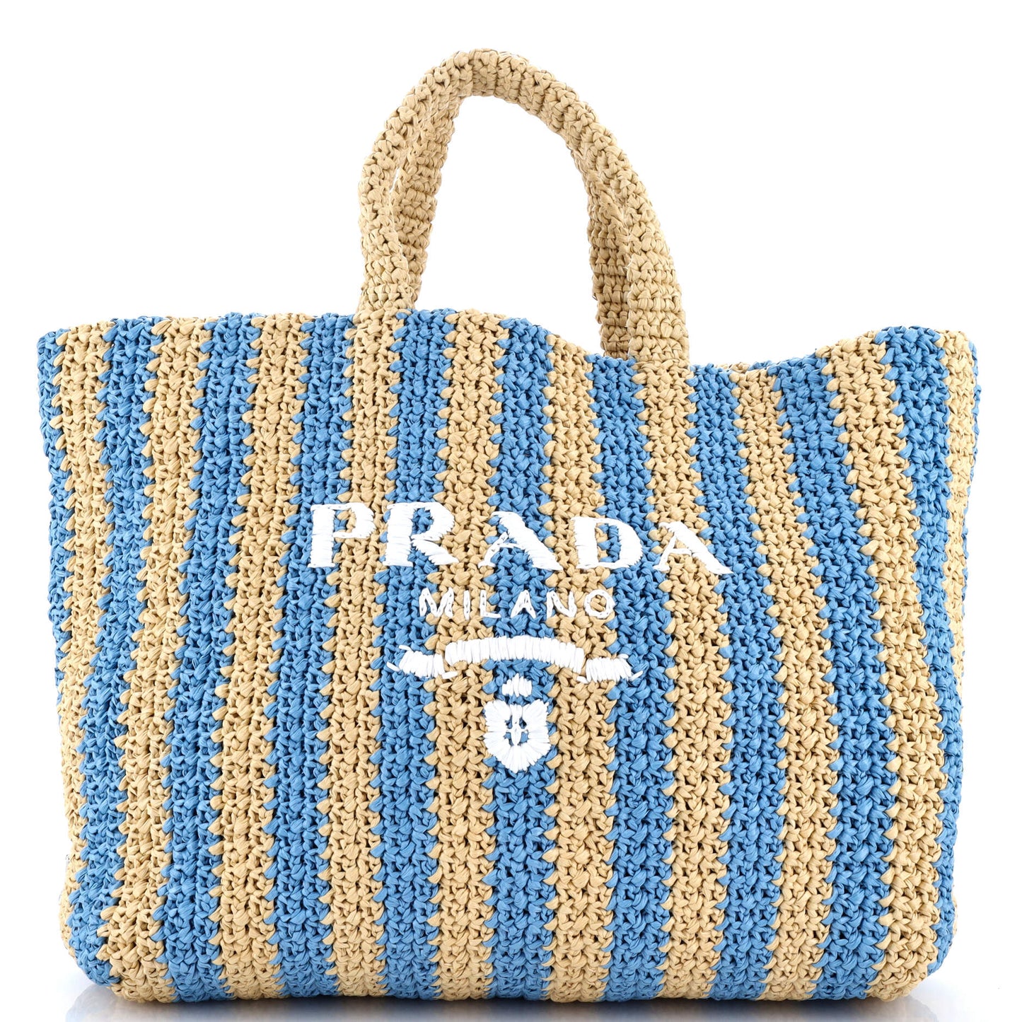 Logo Tote Raffia Large