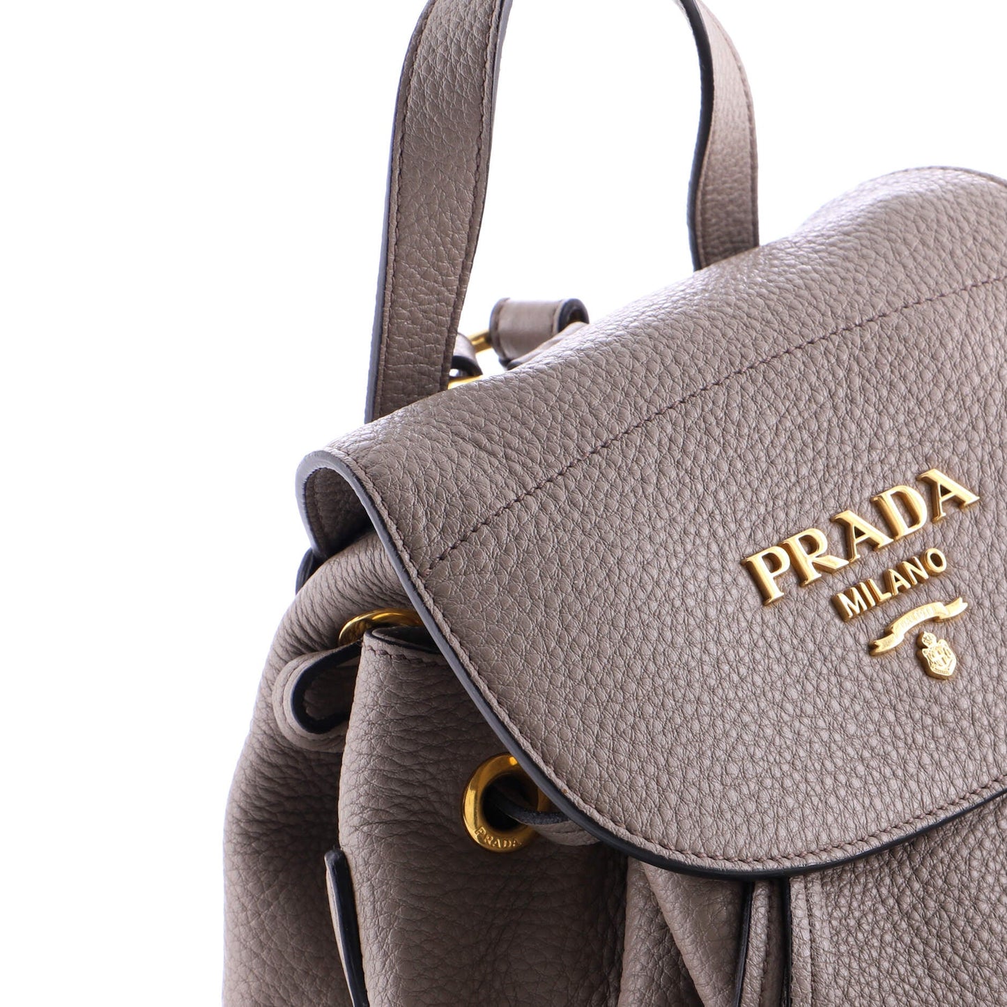 Front Pocket Drawstring Backpack Vitello Daino Medium