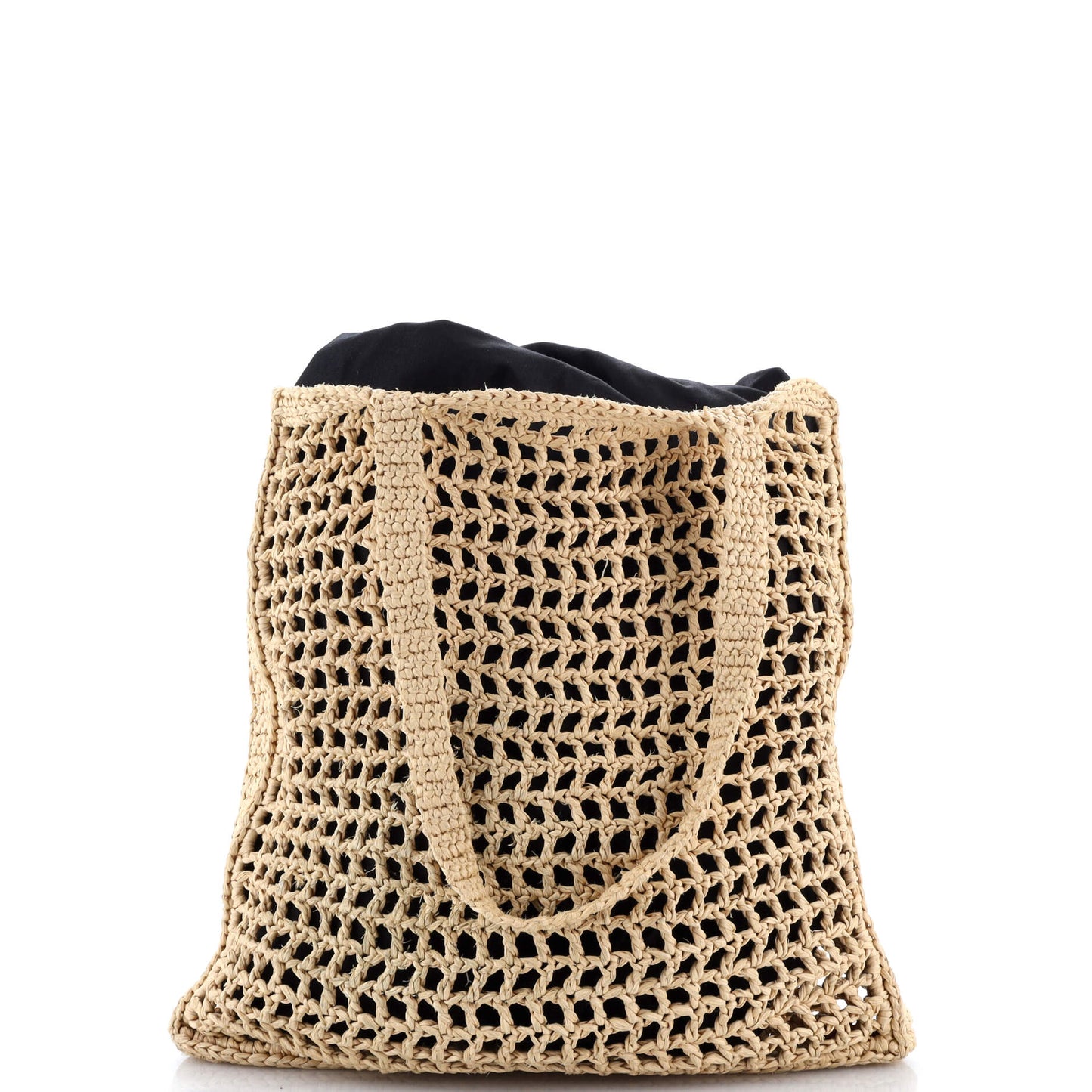 Triangle Logo Open Tote Raffia