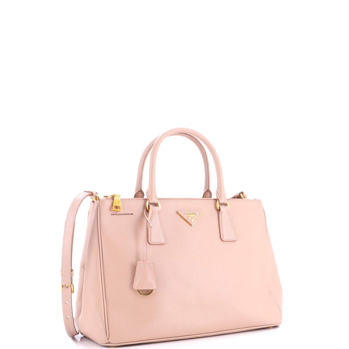 Double Zip Lux Tote Saffiano Leather Medium