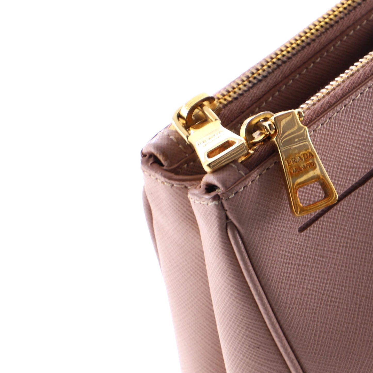 Double Zip Lux Tote Saffiano Leather Medium