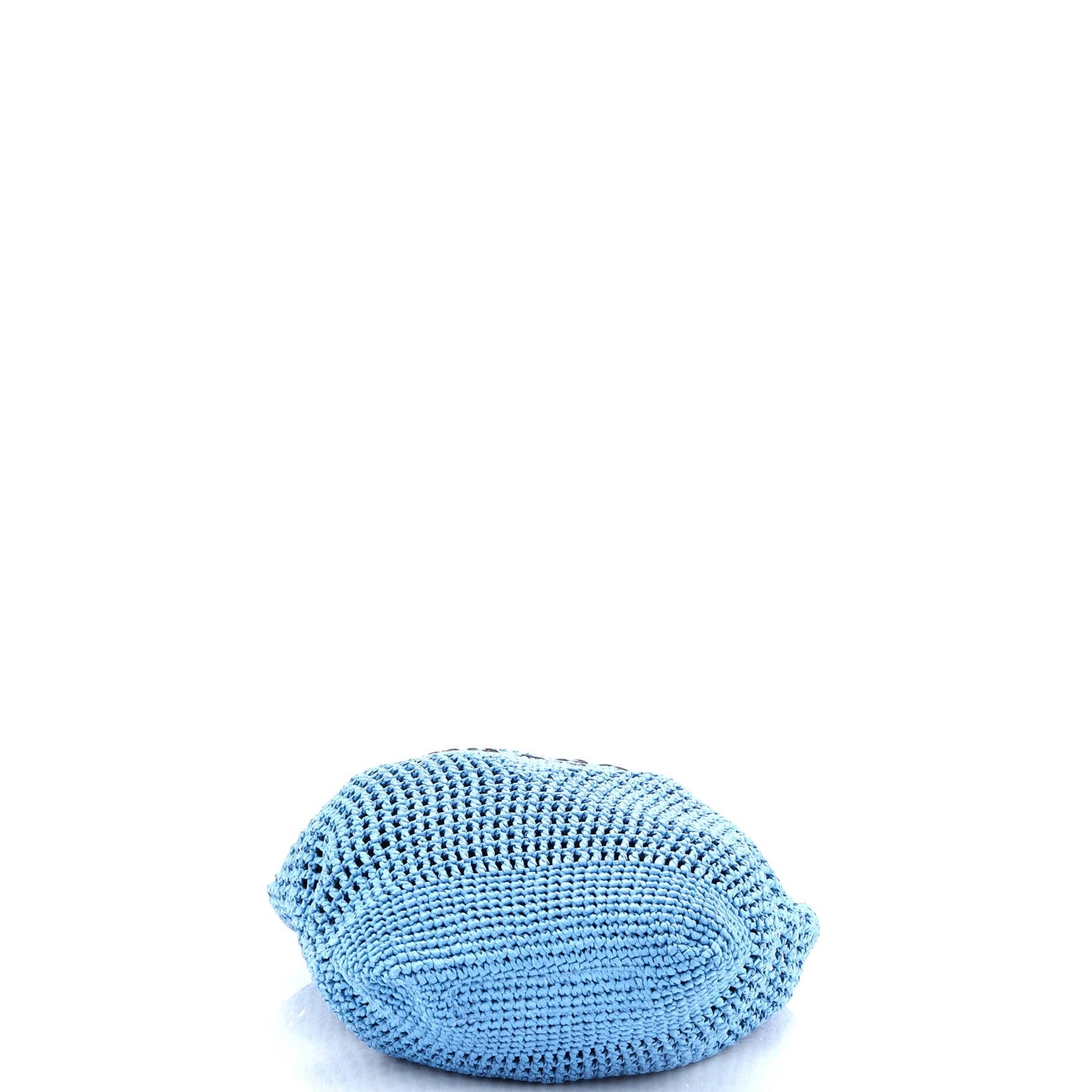 Triangle Logo Bucket Tote Raffia Small