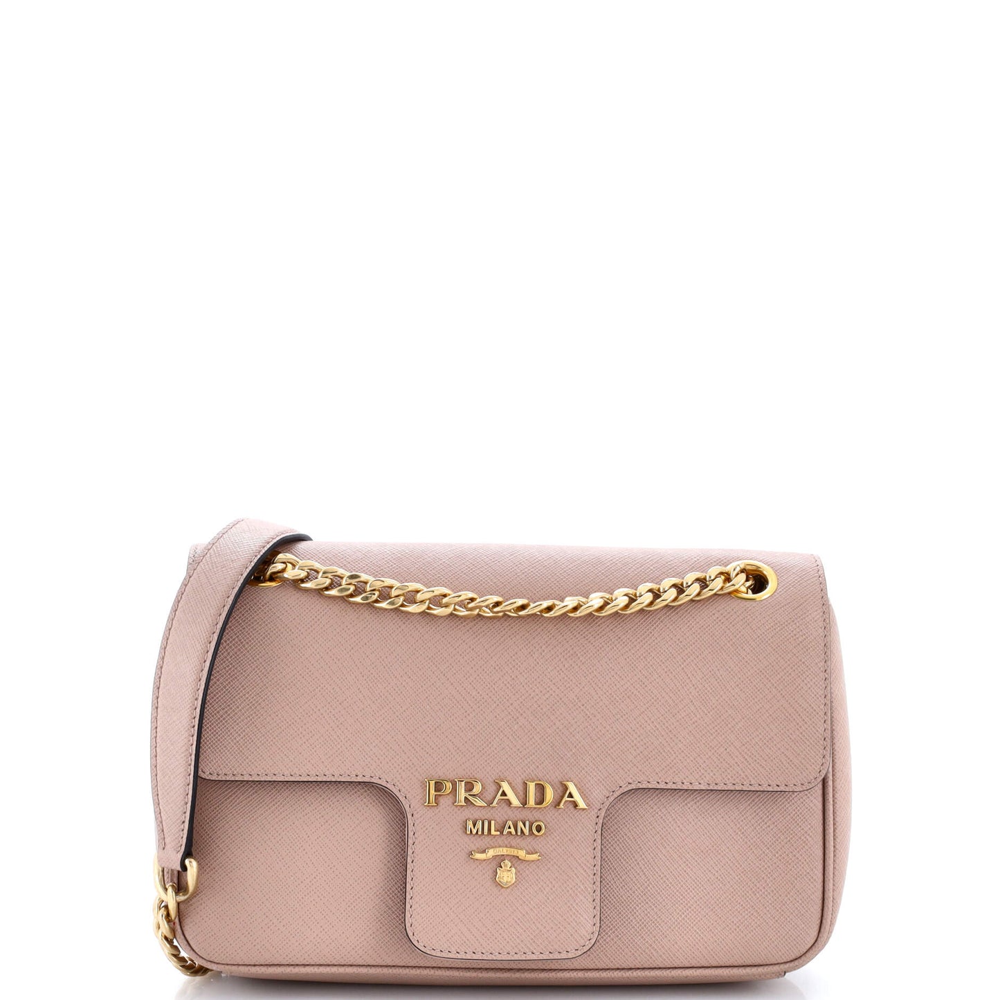 Pattina Flap Shoulder Bag Saffiano Leather Small