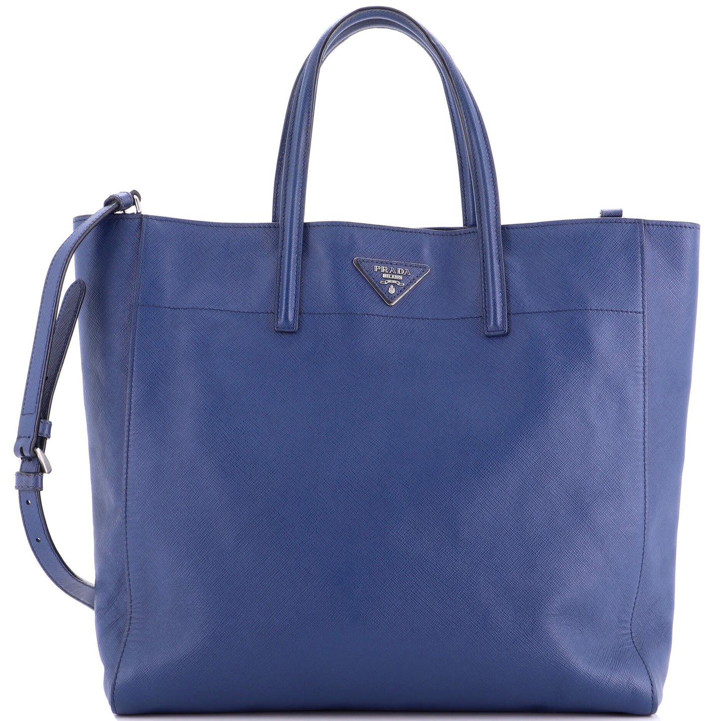 Soft Triple Pocket Convertible Tote Saffiano Leather